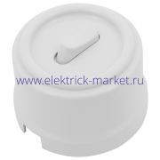 BIRONI Лизетта Пластик Белый Выключатель 1-кл (клавишный) B1-220-21