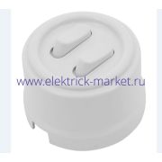 BIRONI Лизетта Пластик Белый Выключатель 2-кл (клавишный) B1-222-21