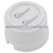 BIRONI Лизетта Пластик Белый Кнопка 2-кл (клавишный) B1-222-21-PB