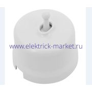 BIRONI Лизетта Пластик Белый Выключатель 1-кл (тумблерный) B1-230-21