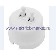 BIRONI Лизетта Пластик Белый Выключатель 2-кл (тумблерный) B1-232-21