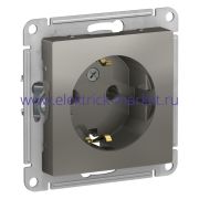 Systeme Electric AtlasDesign Сталь Розетка с/з, 16А, механизм ATN000943
