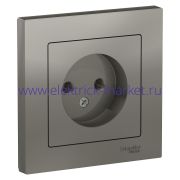 Systeme Electric AtlasDesign Сталь Розетка б/з, 16А, в сборе ATN000940