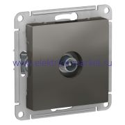 Systeme Electric AtlasDesign Сталь Розетка антенная одиночная TV коннектор, механизм ATN000993