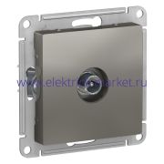 Systeme Electric AtlasDesign Сталь Розетка TV проходная 4DB, механизм ATN000992