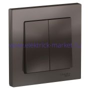 System Electric AtlasDesign Мокко Выключатель 2-клавишный сх.5, 10АХ, в сборе ATN000652