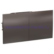 Systeme Electric AtlasDesign Мокко Розетка с/з двойная, со шторками, с крышкой, 16А, в сборе ATN000628