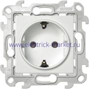 Simon 24 Белая Розетка 2К+3 Sсhuko без защитных шторок 2450434-030