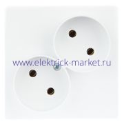 Simon 24 Белая Розетка двойная 2К без защитных шторок 2450457-030
