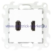 Simon 24 Белый Коннектор HDMI+USB 2.0 2411095-030