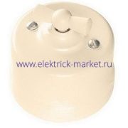 BIRONI Лизетта Пластик Слоновая кость Выключатель проходной 1-кл B1-201-211