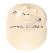 BIRONI Лизетта Пластик Слоновая кость Выключатель 2-кл B1-202-211