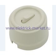 BIRONI Лизетта Пластик Слоновая кость Выключатель проходной 1-кл (клавишный) B1-221-211