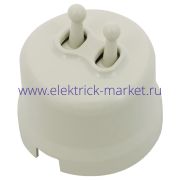 BIRONI Лизетта Пластик слоновая кость Выключатель 2-кл (тумблерный) B1-232-211