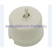 BIRONI Лизетта Пластик Слоновая кость Выключатель проходной 1-кл (тумблерный) B1-231-211