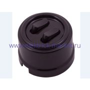 BIRONI Лизетта Пластик Коричневый Выключатель 2-кл (клавишный) B1-222-22