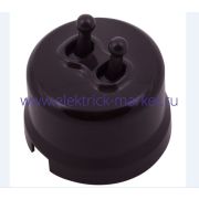 BIRONI Лизетта Пластик Коричневый Выключатель 2-кл (тумблерный) B1-232-22