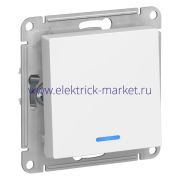 Systeme Electric AtlasDesign Лотос Выключатель 1-клавишный с подсветкой, сх.1а, 10АХ, механизм ATN001313