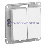 Systeme Electric AtlasDesign Лотос Переключатель 2-клавишный, сх.6/2, 10АХ, механизм ATN001365