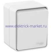 Systeme Electric AtlasDesign Profi54 Наруж Белый Выключатель 1-клавишный 10 АХ IP54 ATN540111
