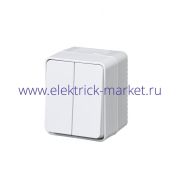 Systeme Electric AtlasDesign Profi54 Наруж Белый Выключатель 2-клавишный 10 АХ IP54 ATN540151