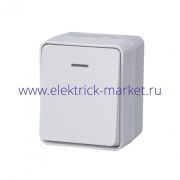Systeme Electric AtlasDesign Profi54 Наруж Белый Выключатель 1-клавишный с подсветкой 10 АХ IP54 ATN540113