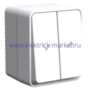 Systeme Electric AtlasDesign Profi54 Белый Выключатель 2-клавишный для жалюзи, 2хсх.4 ATN540119