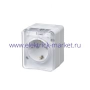 Systeme Electric AtlasDesign Profi54 Наруж Белый Розетка с/з со шт., 16А 250B IP54 ATN540145