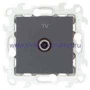 Simon 24 Графит Розетка TV оконечная 2450476-038