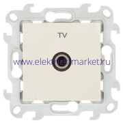Simon 24 Слоновая кость Розетка TV проходная 2410475-031