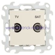 Simon 24 Слоновая кость Розетка TV-SAT оконечная 2410486-031