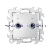 Simon 24 Алюминий Розетка TV-SAT оконечная 2410486-033