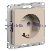 Systeme Electric AtlasDesign Песочный Розетка с/з, 16А, механизм ATN001243