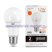 Gauss Лампа Elementary A60 12W 1130lm 3000K E27 LED