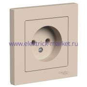 Systeme Electric AtlasDesign Песочный Розетка б/з, 16А, в сборе ATN001240