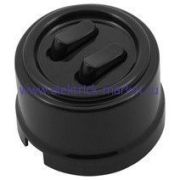 BIRONI Лизетта Пластик Черный Кнопка 2-кл (клавишный) B1-222-23-PB