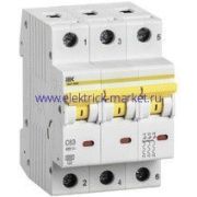 IEK KARAT Выключатель автоматический ВА47-60M 3Р 63А 6кА С