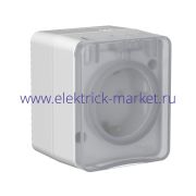 Systeme Electric AtlasDesign Profi54 Наруж Серый Розетка с/з со шт. 16А 250В ATN543045