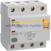 IEK KARAT УЗО KARAT ВД3-63 4P 40А 30мА 6кА тип A