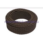 BIRONI Коричневый матовый Витой провод 2*1,5 10м