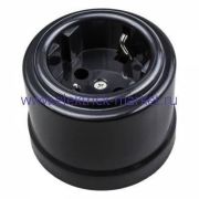 BIRONI Лизетта Пластик Черный Розетка с/з