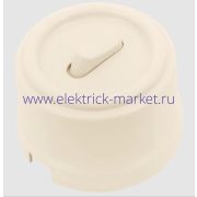 BIRONI Лизетта Пластик Песочное золото Выключатель кнопочный 1-кл (клавишный)