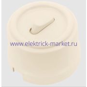 BIRONI Лизетта Пластик Песочное золото Выключатель кнопочный 1-кл (клавишный)