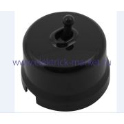 BIRONI Лизетта Пластик Черный Выключатель 1-кл (тумблерный)