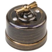 BIRONI Лизетта Пластик Бронза Выключатель 2-кл