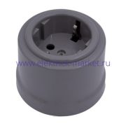 BIRONI Лизетта Пластик Титан Розетка с/з