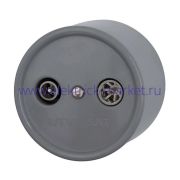 BIRONI Лизетта Пластик Титан Розетка R/TV-SAT оконечная