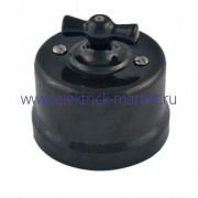 BIRONI Лизетта Керамика Черный Выключатель проходной 1-кл