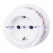 BIRONI Лизетта Бел Розетка с/з, стандарт. Декор d6/2