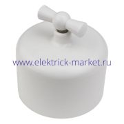 BIRONI Ришелье Пластик Белый Выключатель 1-кл